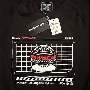 RAW GEAR - LONG SLEEVE T-Shirt -  Black - Size Medium - RG440 - NWT